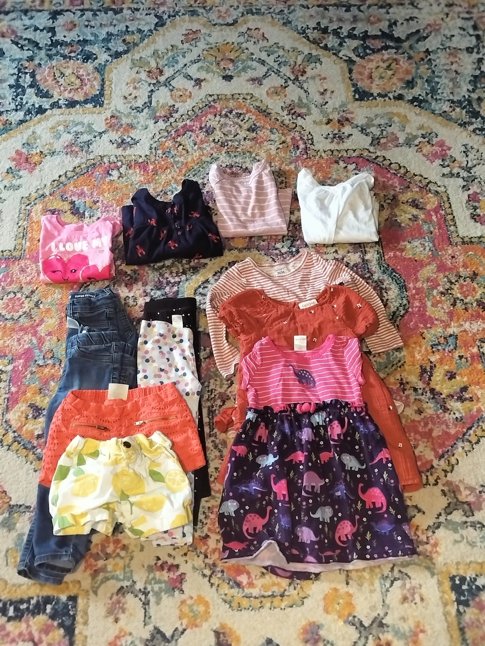 Girls’ Size 3T Clothing Bundle — 14 Pieces, Mixed Brands & Materials